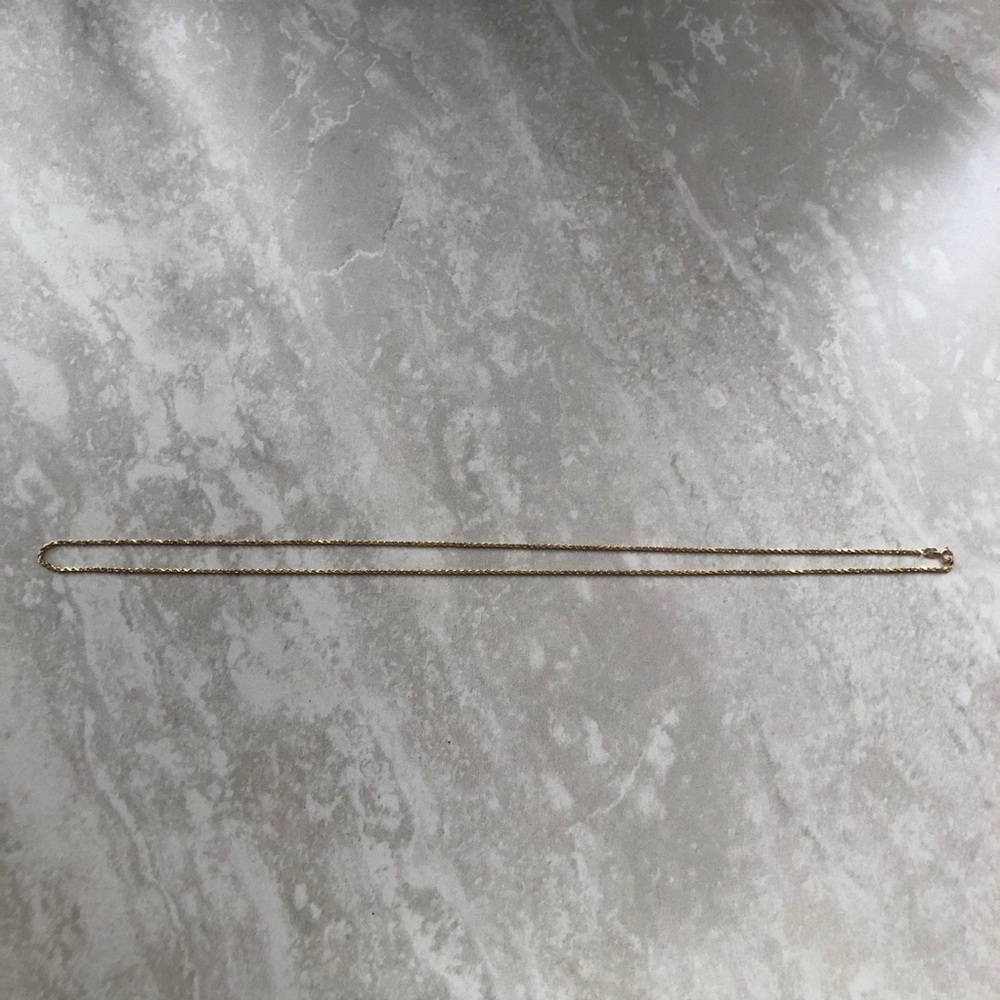 Authentic 14 Kt gold necklace 24” 1.5 mm